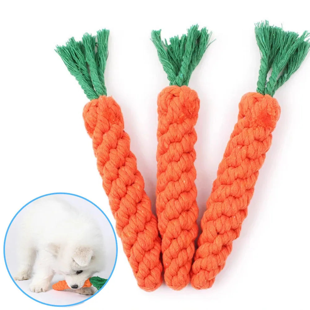 Buddypet 1Pcs Carrot Dog Bite Rope