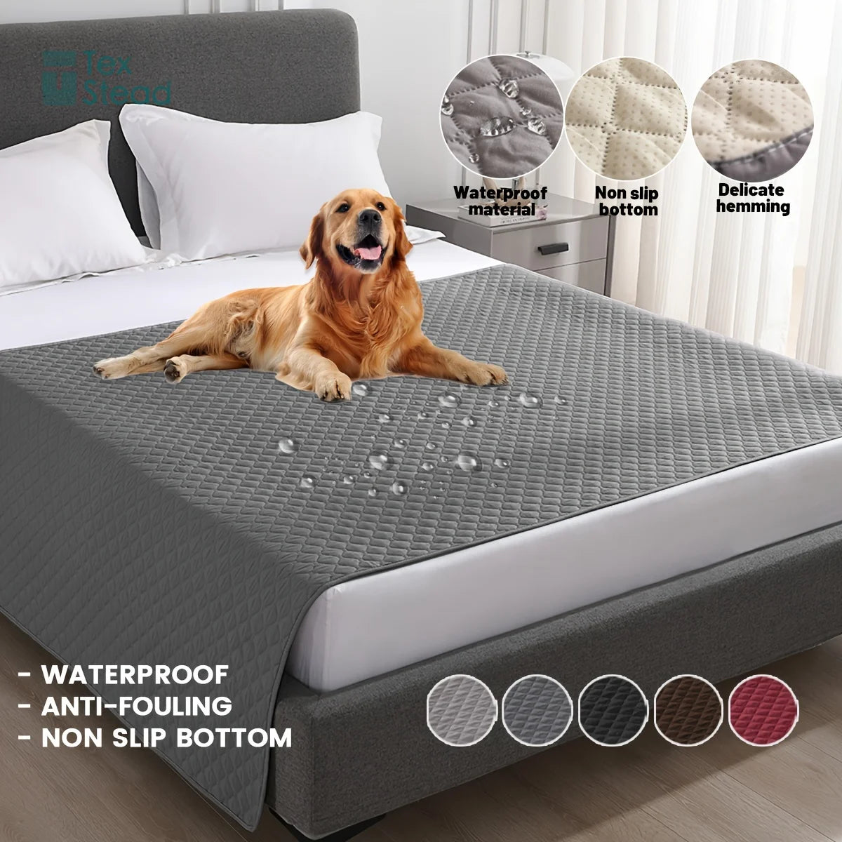 Buddypet Anti Leaking & Non-Slip Dog Bed