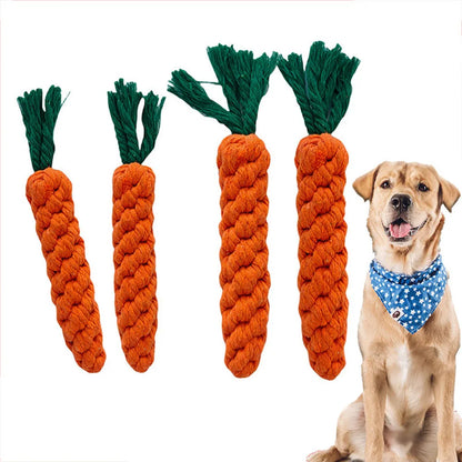 Buddypet 1Pcs Carrot Dog Bite Rope