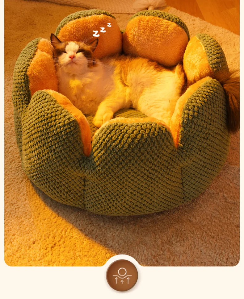 BuddyPet House Winter Warm and Comfortable Cat Bed New Cartoon Cactus