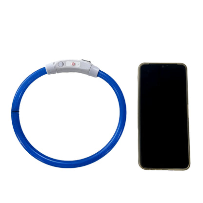 #Pet Dog LED Light Collar Luminous Anti-Lost Dog Collar USB Rechargeable Dog Necklace Collar