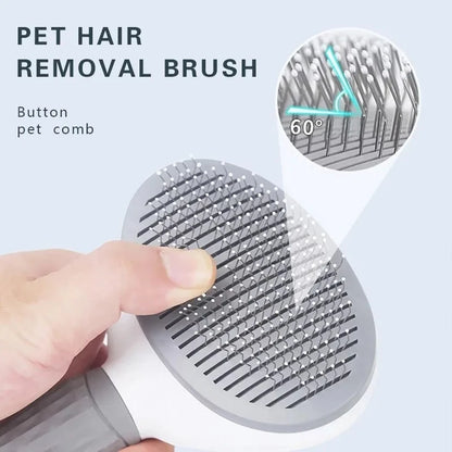 #Pet Dog Brush Cat Comb Self Cleaning Pet Hair Remover Brush For Dogs Cats Grooming Tools Pets Dematting Comb Dogs Accessories
