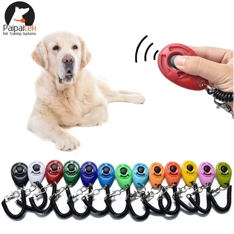 #Dog Training Clicker Aid Adjustable WristStrap Sound Plastic Pet Cat Click Trainer Key Chain Dog Repeller Dog Supplies ﻿