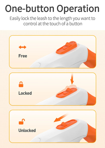 5M Automatic Retractable Dog Leash with LED