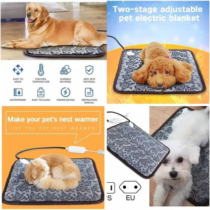 Buddypet Electric Heated Mat Pet Temperature Adjustable and Waterproof