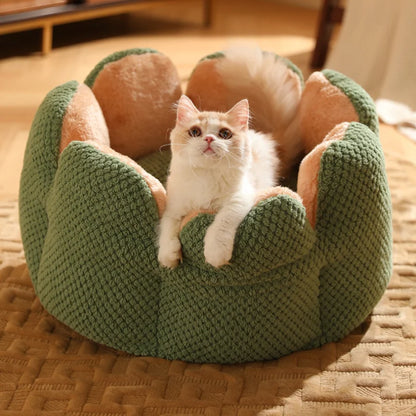 BuddyPet House Winter Warm and Comfortable Cat Bed New Cartoon Cactus
