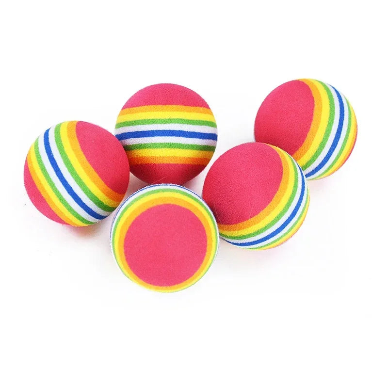 Buddypet 10PCS/5PCS Rainbow Cat Toys Ball