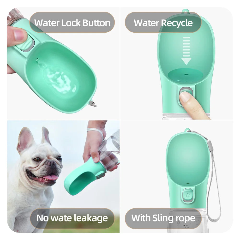 #Portable Dog Water Bottle For Small Large Dogs Cat Outdoor Leakproof Walking Drinking Bowls Chihuahua French Bulldog Supplies