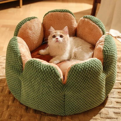 BuddyPet House Winter Warm and Comfortable Cat Bed New Cartoon Cactus