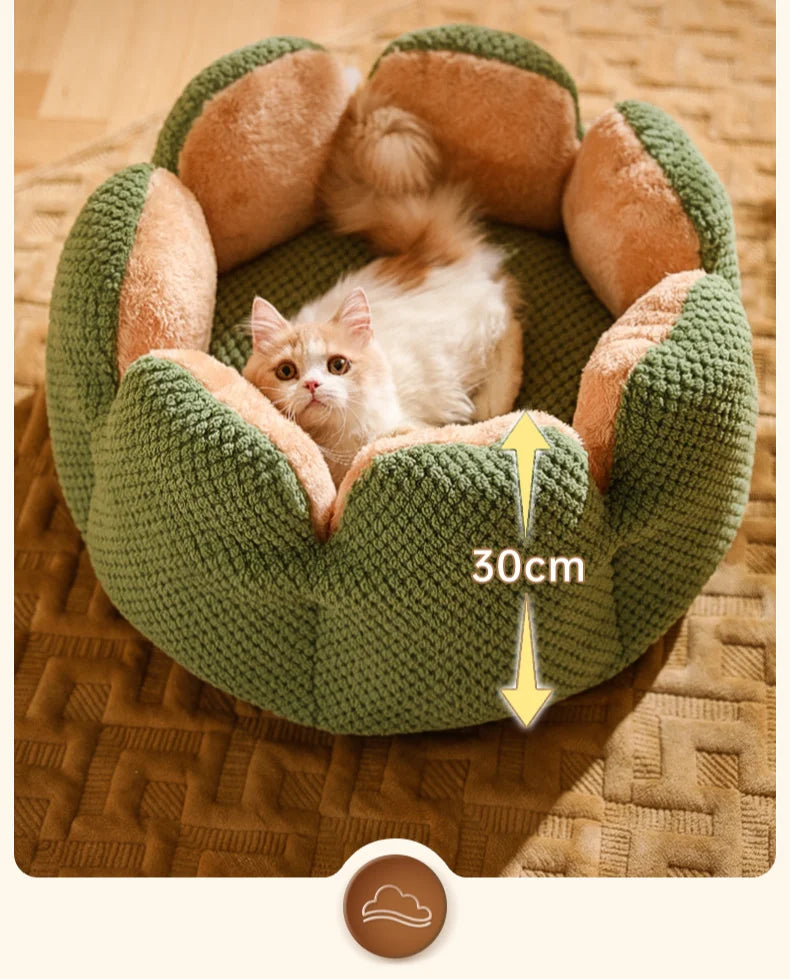 BuddyPet House Winter Warm and Comfortable Cat Bed New Cartoon Cactus