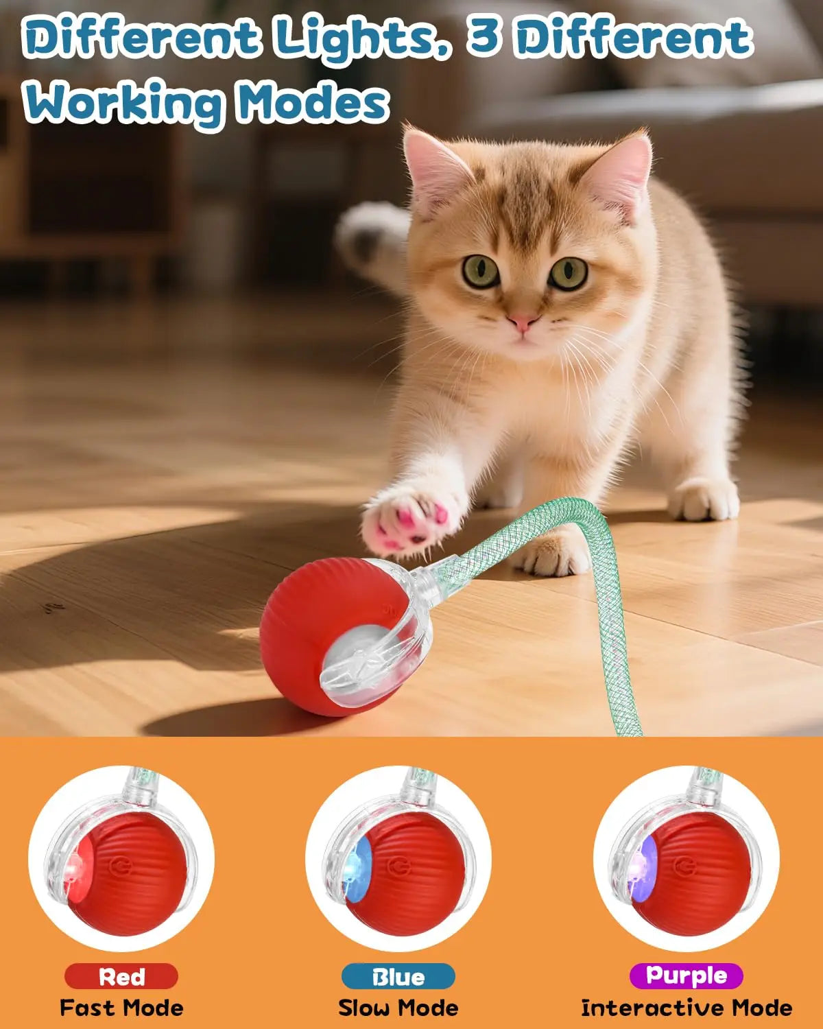 Buddypet Automatic Rolling Ball with Tail