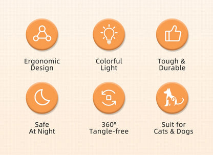 5M Automatic Retractable Dog Leash with LED