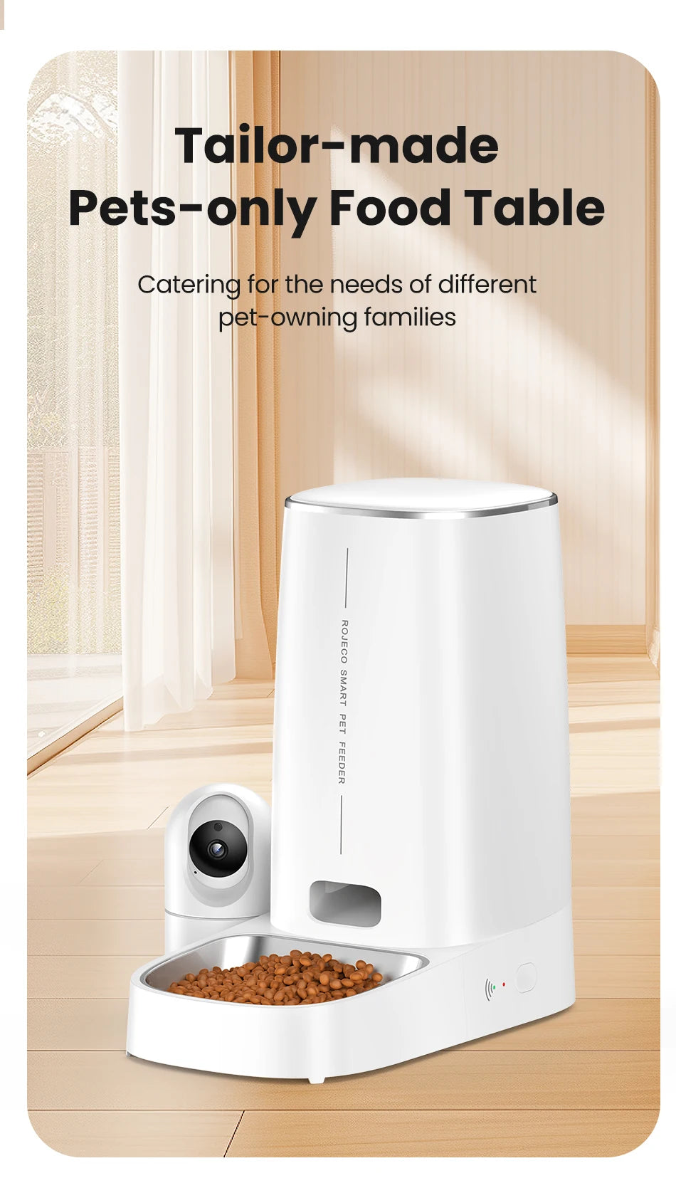 4L Automatic Cat Feeder With 360°Rotating Camera