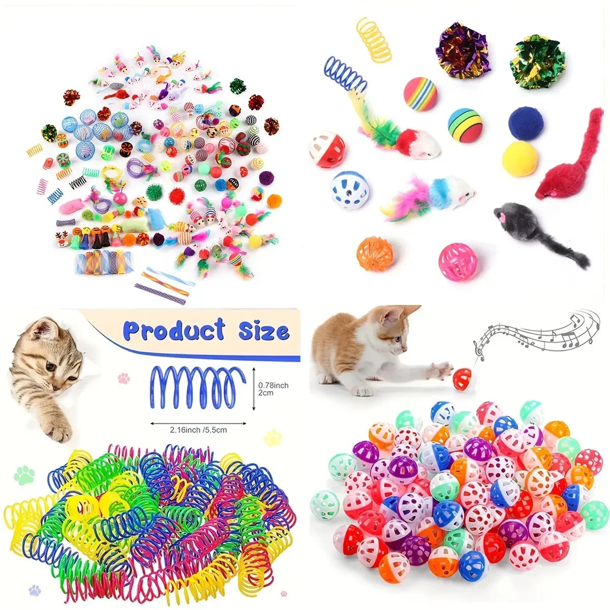 Buddypet 56pcs/28pcs/14pcs Cat Toys Mixed