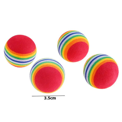 Buddypet 10PCS/5PCS Rainbow Cat Toys Ball