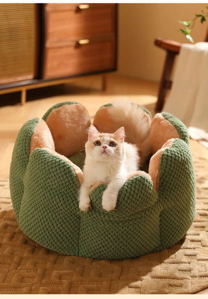 BuddyPet House Winter Warm and Comfortable Cat Bed New Cartoon Cactus