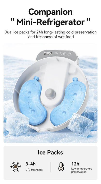 Ice packs for a mini-refrigerator with text on cold preservation and freshness.