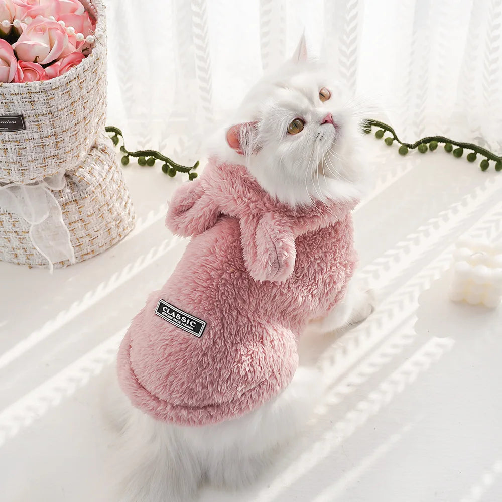 Buddypet Soft Fleece Clothes Cute Hoodie Coat