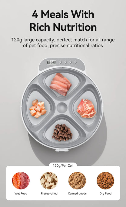 4 Meals Wireless Automatic Cat Feeder