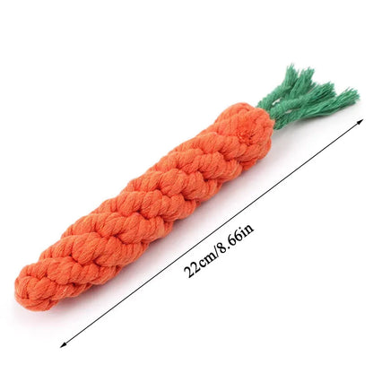 Buddypet 1Pcs Carrot Dog Bite Rope