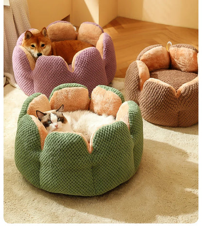 BuddyPet House Winter Warm and Comfortable Cat Bed New Cartoon Cactus