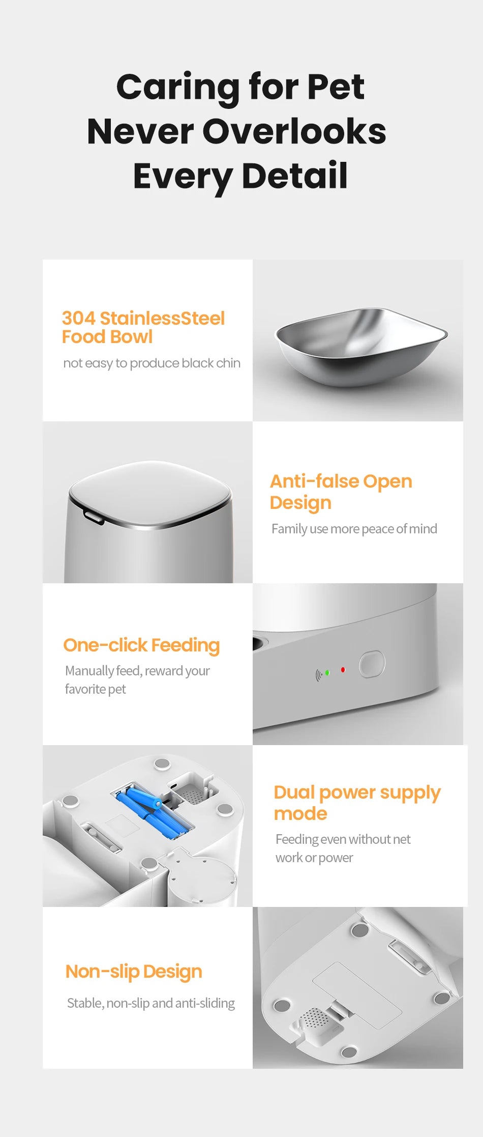 4L Automatic Cat Feeder With 360°Rotating Camera