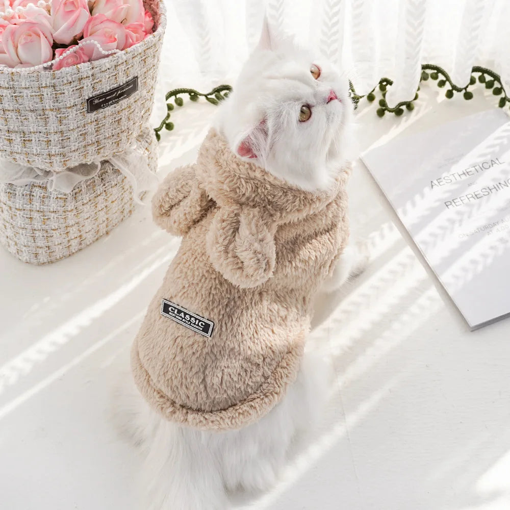 Buddypet Soft Fleece Clothes Cute Hoodie Coat