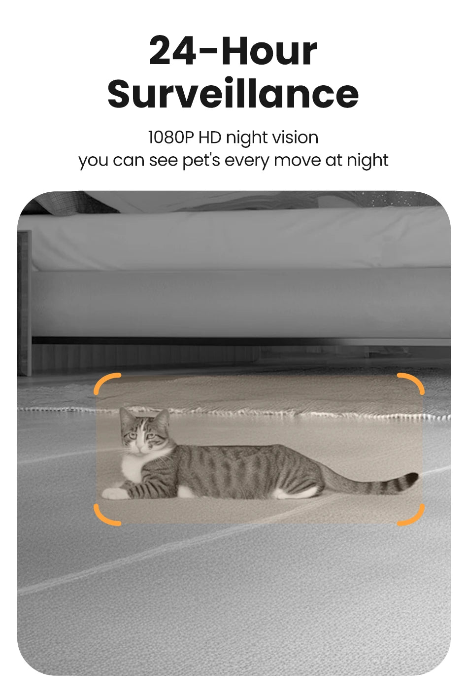 4L Automatic Cat Feeder With 360°Rotating Camera