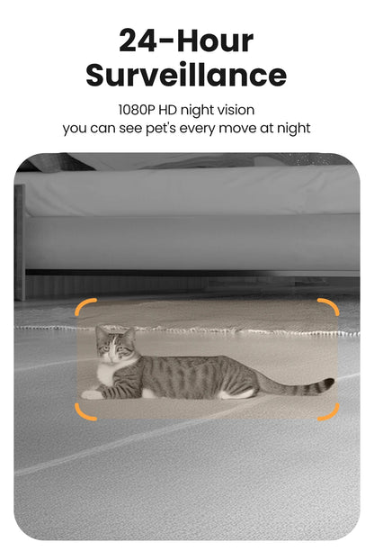 4L Automatic Cat Feeder With 360°Rotating Camera