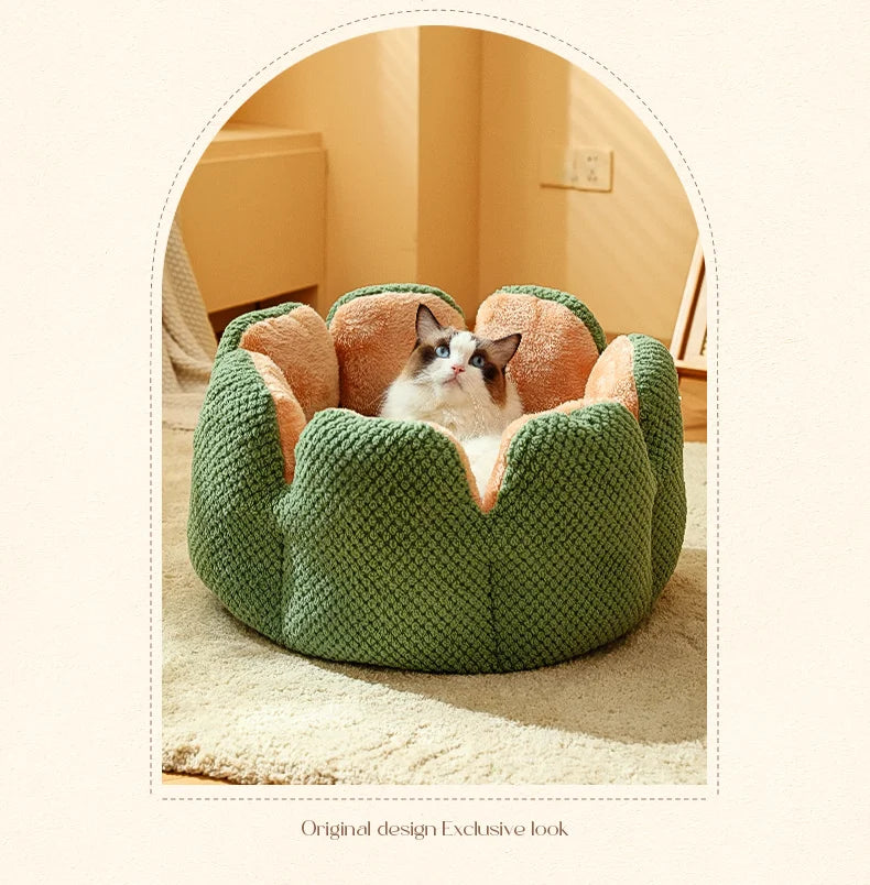 BuddyPet House Winter Warm and Comfortable Cat Bed New Cartoon Cactus