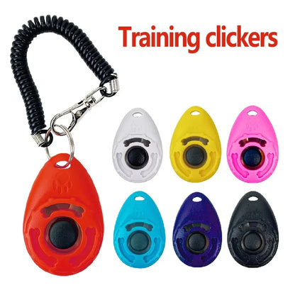 #Dog Training Clicker Aid Adjustable WristStrap Sound Plastic Pet Cat Click Trainer Key Chain Dog Repeller Dog Supplies ﻿
