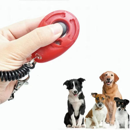 #Dog Training Clicker Aid Adjustable WristStrap Sound Plastic Pet Cat Click Trainer Key Chain Dog Repeller Dog Supplies ﻿